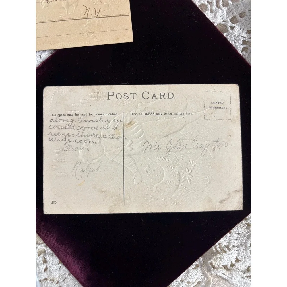 3 Antique Easter Postcards 1906 Lithograph Embossed Chickens Rooster Lambs